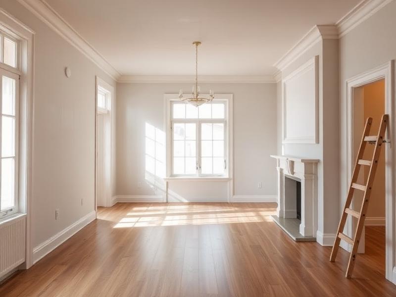 Intérieur résidentiel en cours de rénovation